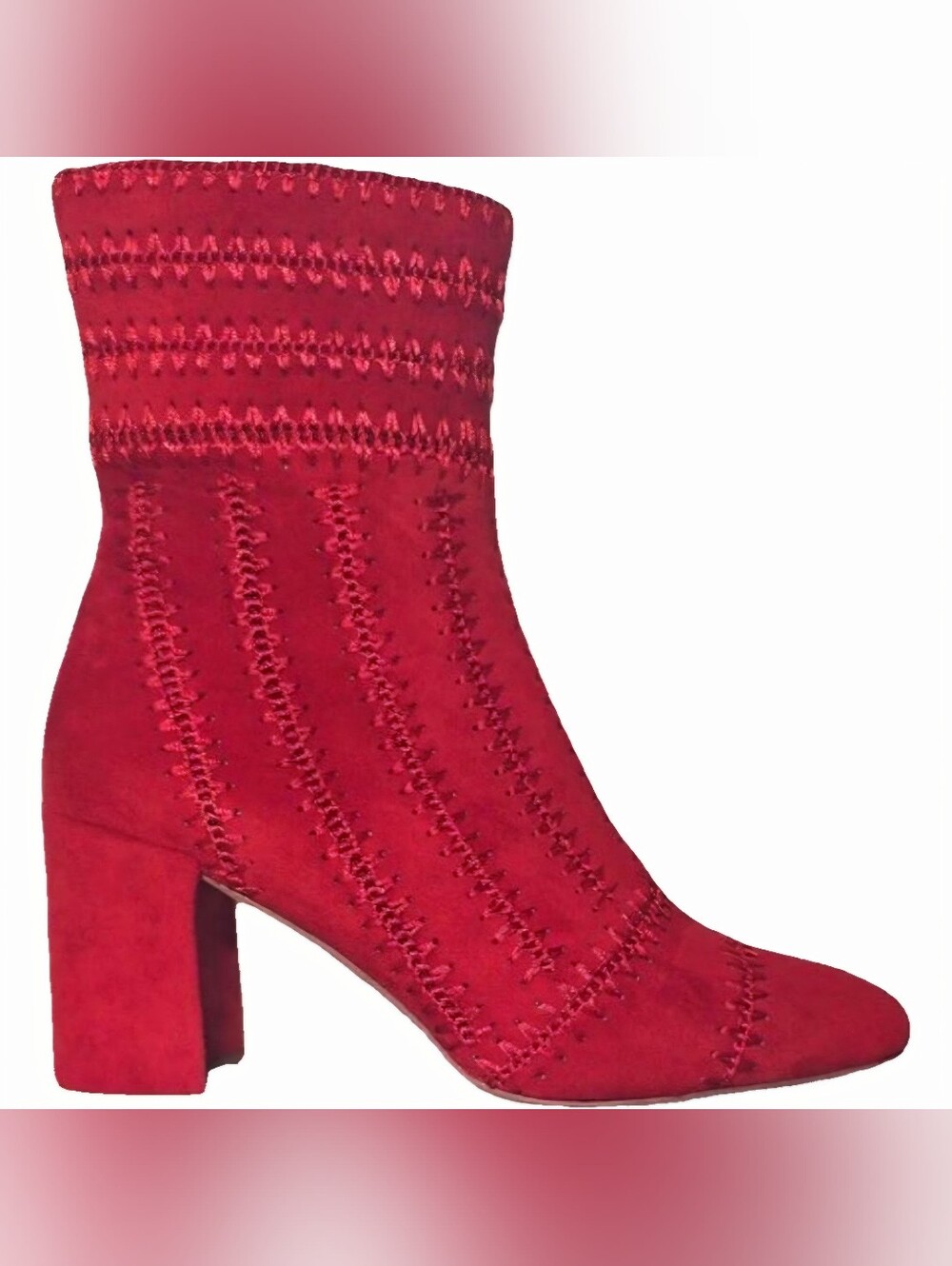 Red Suede Ankle Boots